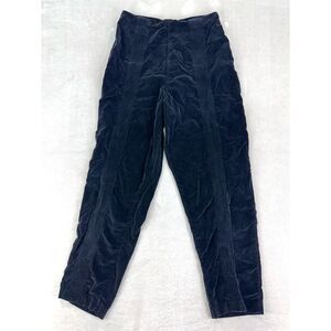 Vintage Pants Carole Chris Women’s 4 Black Velvet Pin Up‎ High Rise Tapered Leg